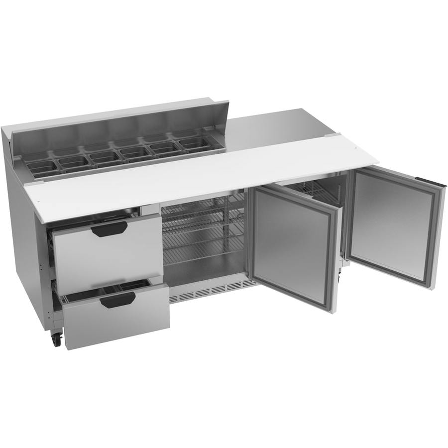 Beverage Air SPED72HC-12C-2, 72" Sandwich Prep Table with Drawers & 17” Cutting Board