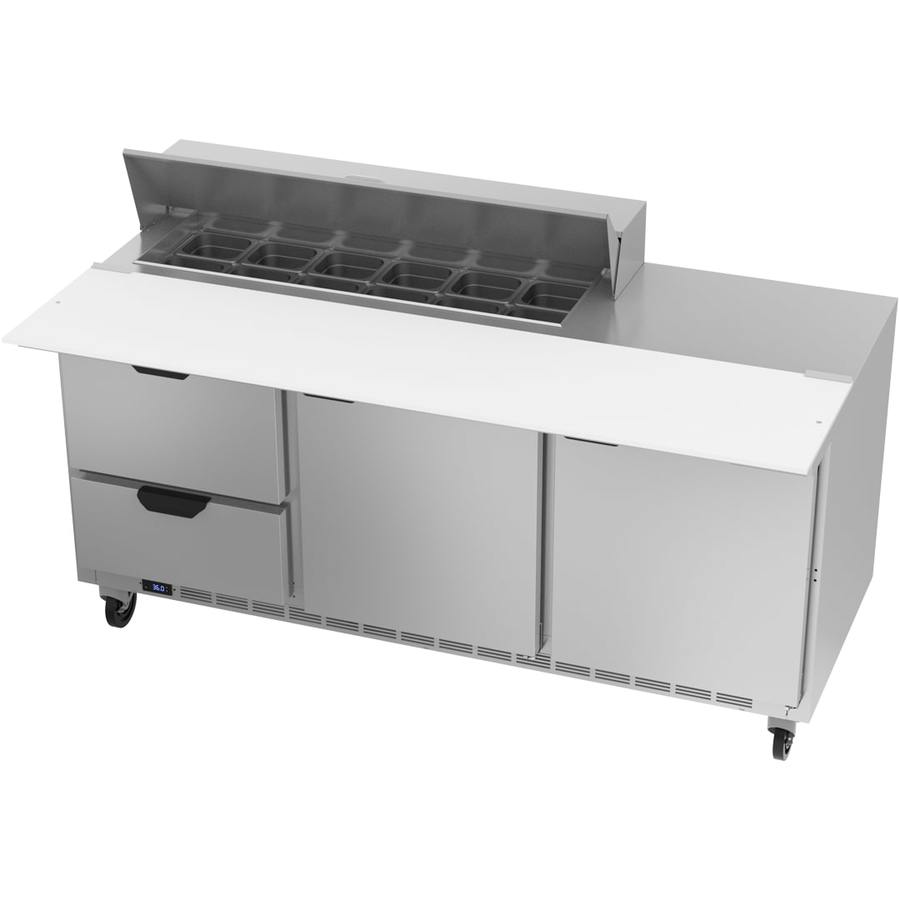 Beverage Air SPED72HC-12C-2, 72" Sandwich Prep Table with Drawers & 17” Cutting Board