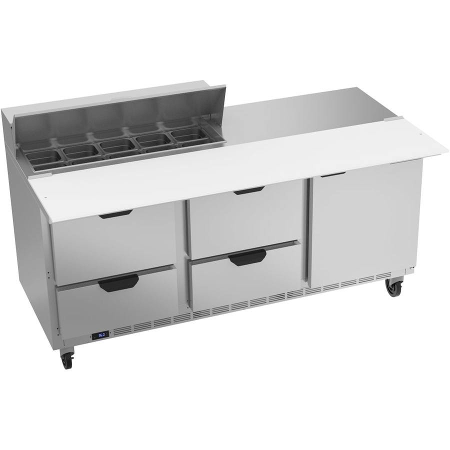 Beverage Air SPED72HC-10C-4, 72" Sandwich Prep Table with Drawers & 17” Cutting Board