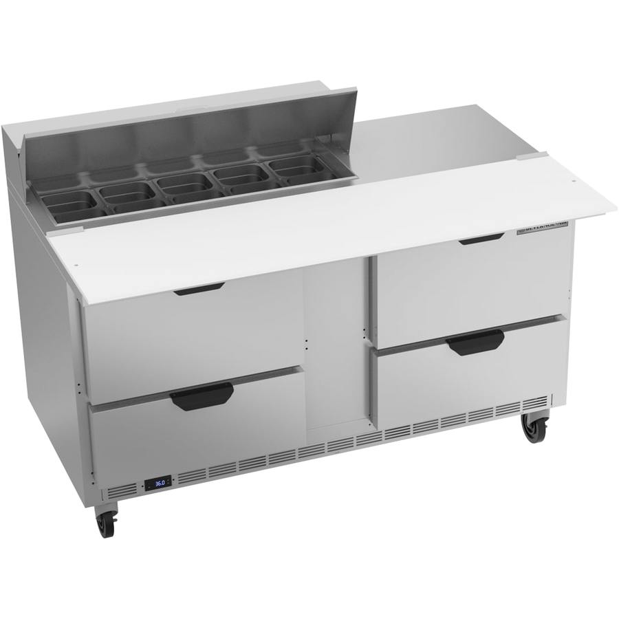 Beverage Air SPED60HC-10C-4, 60" Sandwich Prep Table with Drawers & 17” Cutting Board