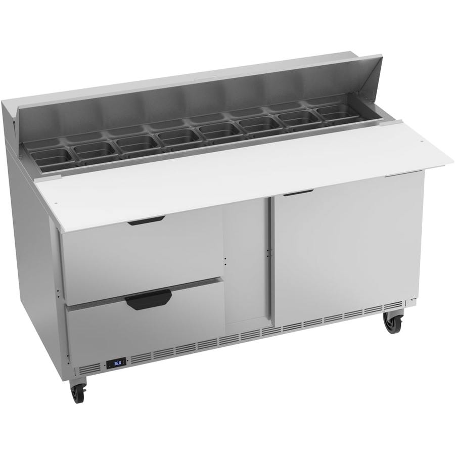 Beverage Air SPED60HC-16C-2, 60" Sandwich Prep Table with Drawers & 17” Cutting Board