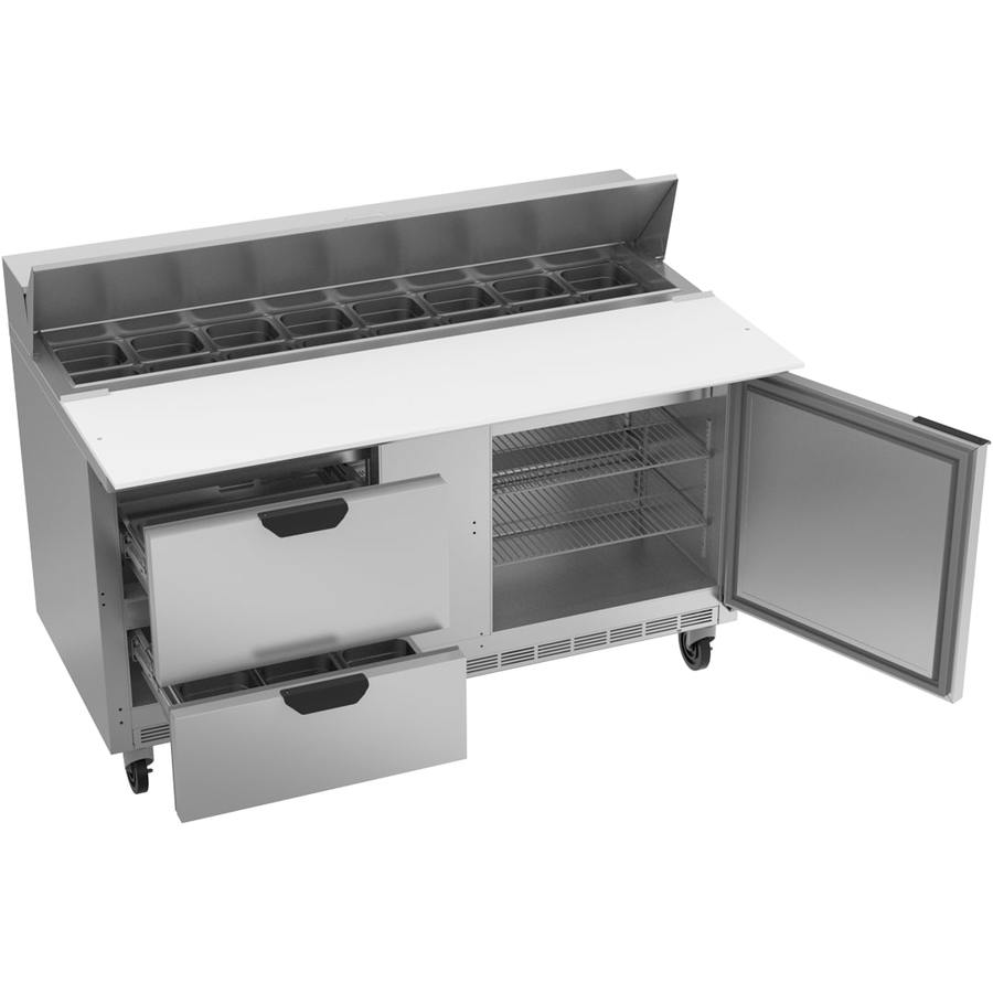 Beverage Air SPED60HC-16C-2, 60" Sandwich Prep Table with Drawers & 17” Cutting Board