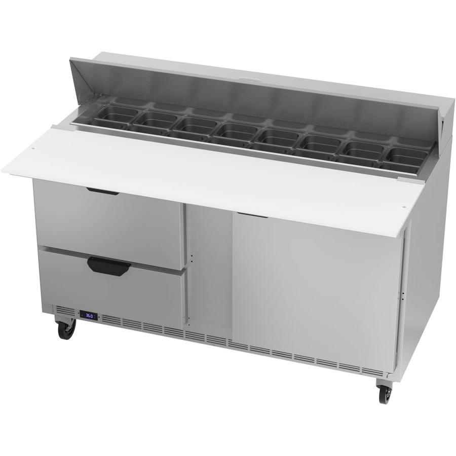 Beverage Air SPED60HC-16C-2, 60" Sandwich Prep Table with Drawers & 17” Cutting Board