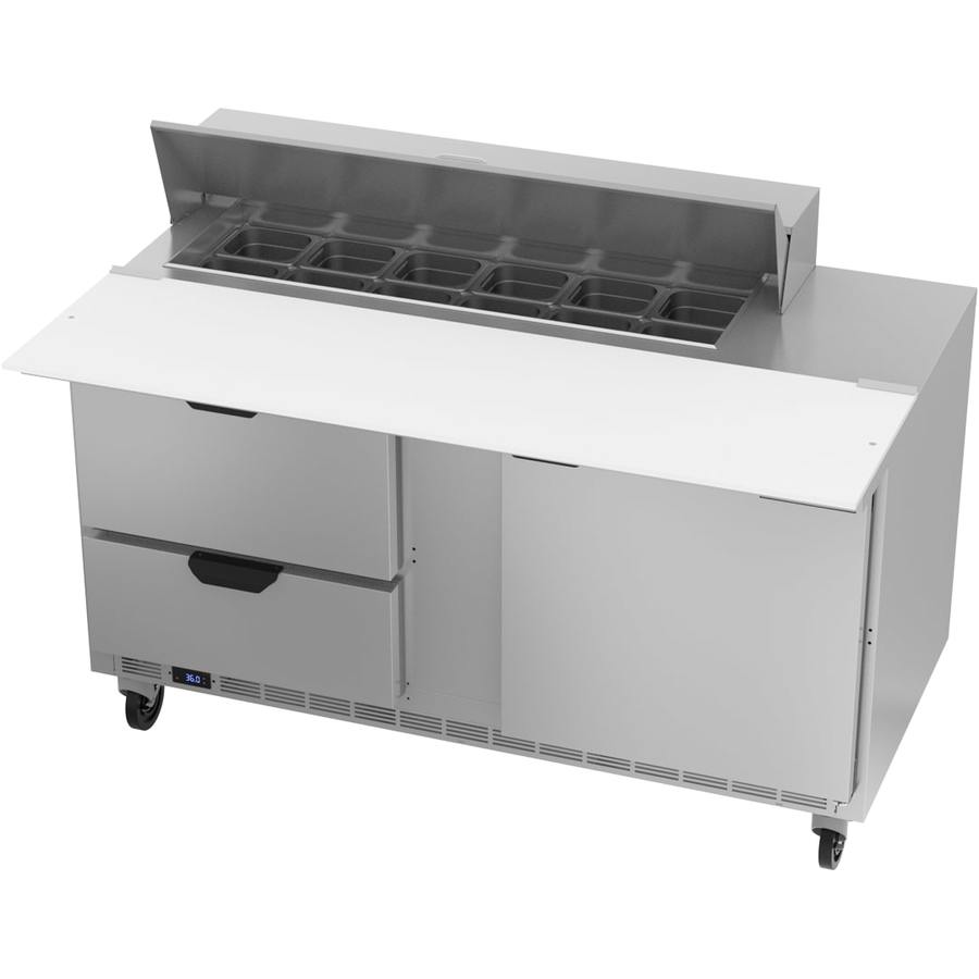 Beverage Air SPED60HC-12C-2, 60" Sandwich Prep Table with Drawers & 17” Cutting Board