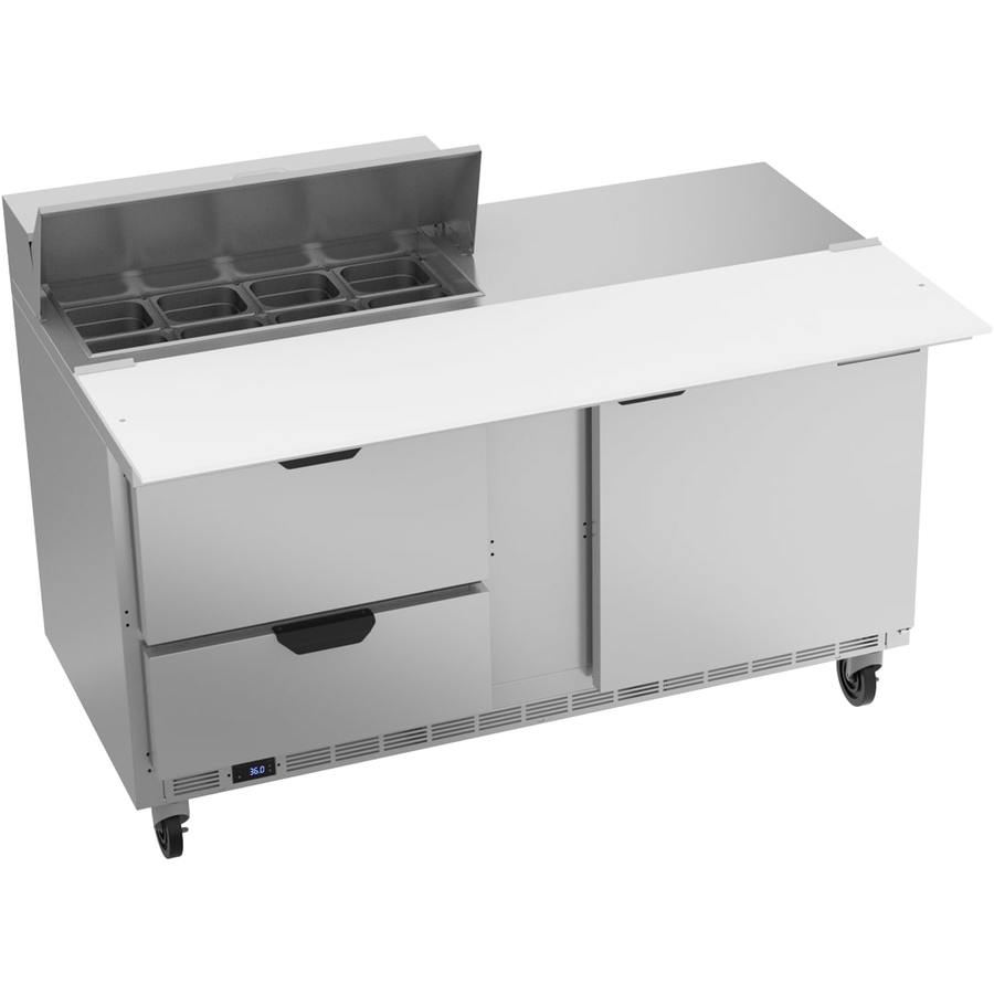 Beverage Air SPED60HC-08C-2, 60" Sandwich Prep Table with Drawers & 17” Cutting Board