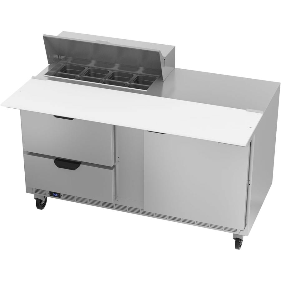 Beverage Air SPED60HC-08C-2, 60" Sandwich Prep Table with Drawers & 17” Cutting Board