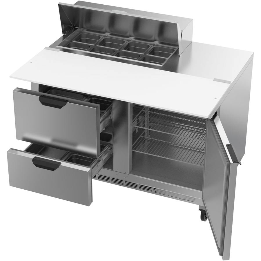 Beverage Air SPED48HC-08C-2, 48" Sandwich Prep Table With 17” Cutting Board