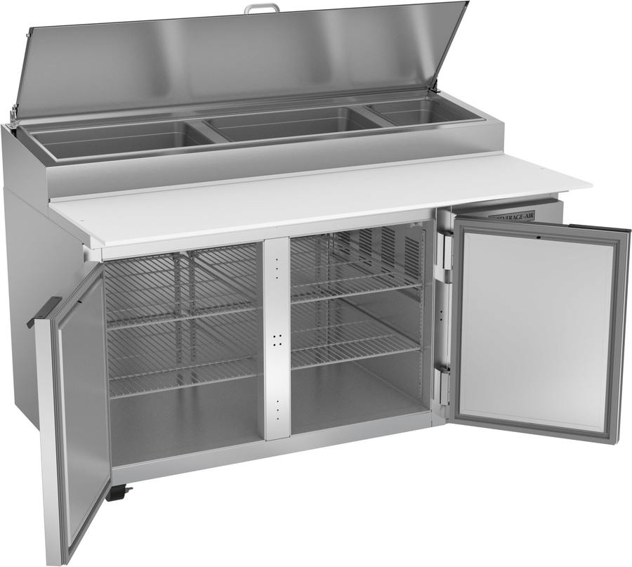 Beverage Air DP60HC, 60" Deli/Pizza Two Doors Prep Table