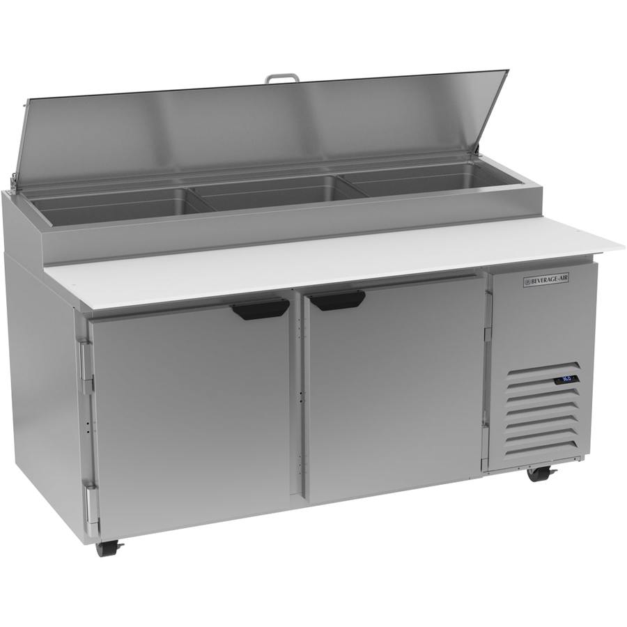 Beverage Air DP67HC, 67" Deli/Pizza Two Doors Prep Table