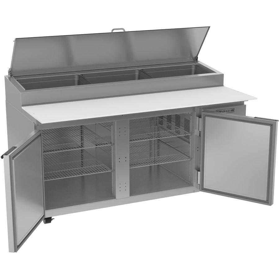 Beverage Air DP67HC, 67" Deli/Pizza Two Doors Prep Table