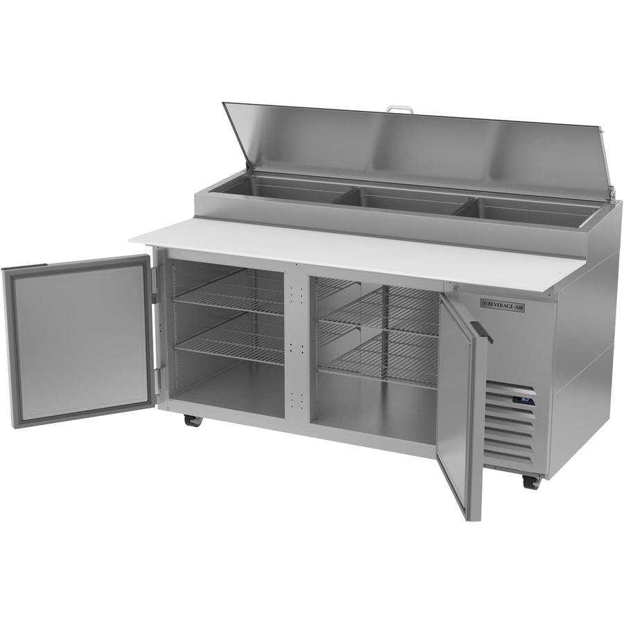 Beverage Air DP67HC, 67" Deli/Pizza Two Doors Prep Table