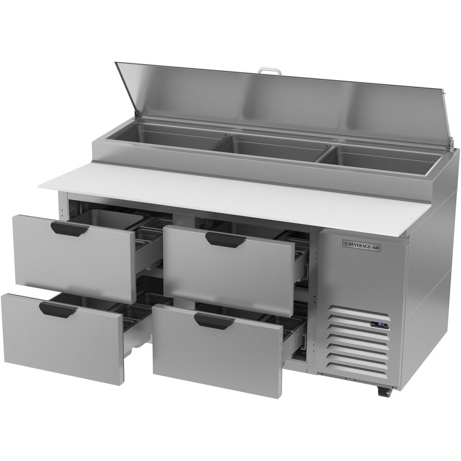 Beverage Air DPD67HC-4, 67" Deli/Pizza Prep Table with Four Drawers