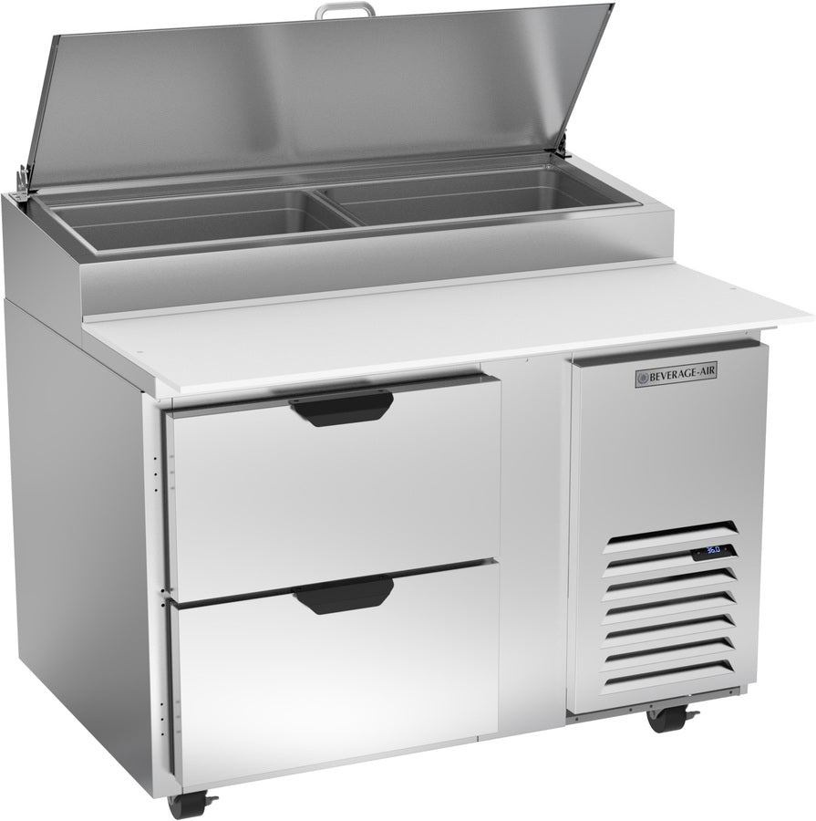 Beverage Air DPD46HC-2, 46" Deli/Pizza Deli/Pizza Prep Table with Two Drawers
