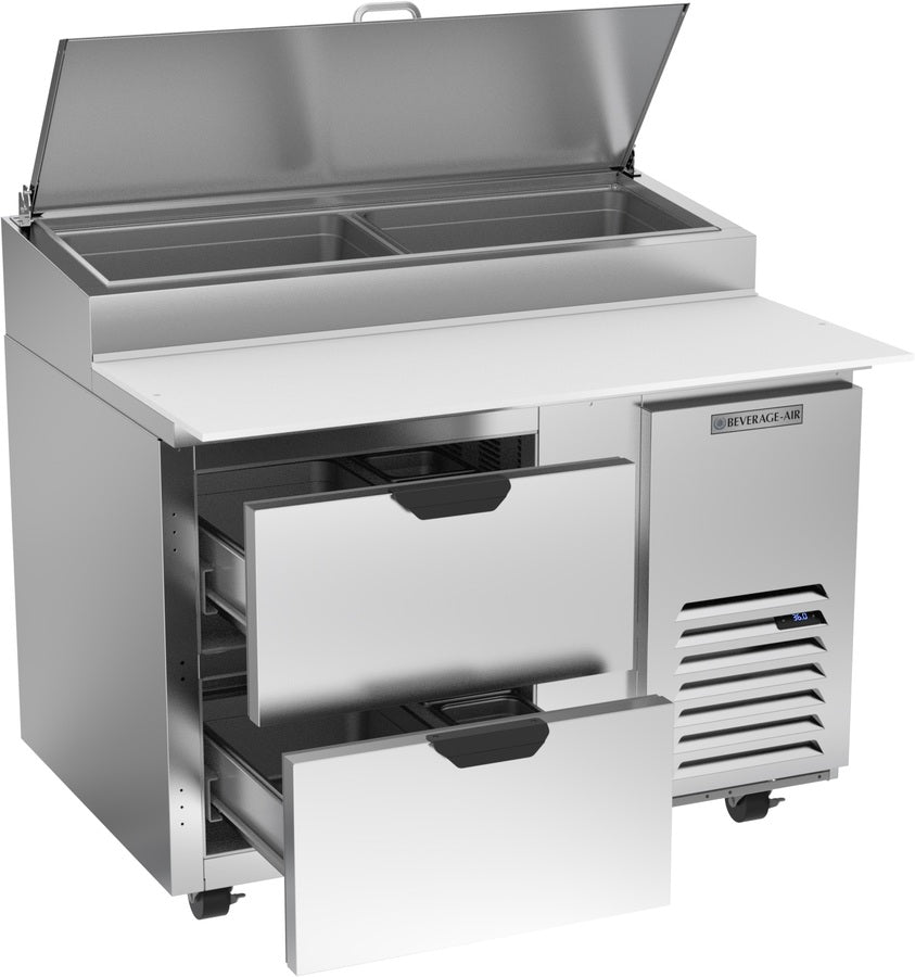 Beverage Air DPD46HC-2, 46" Deli/Pizza Deli/Pizza Prep Table with Two Drawers
