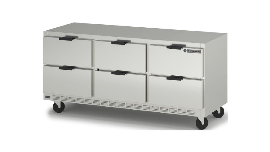 Beverage Air UCRD72AHC-6, 72" Undercounter Refrigerator with Drawers