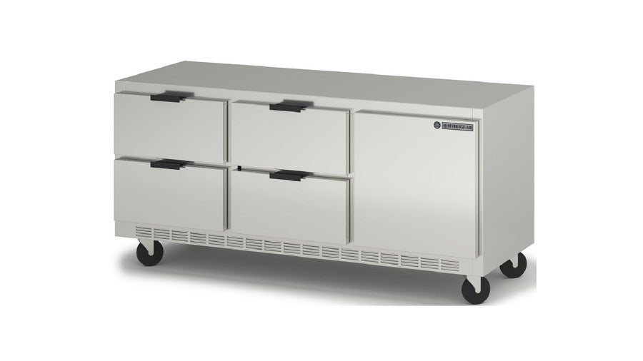 Beverage Air UCRD72AHC-4, 72" Undercounter Refrigerator with Drawers