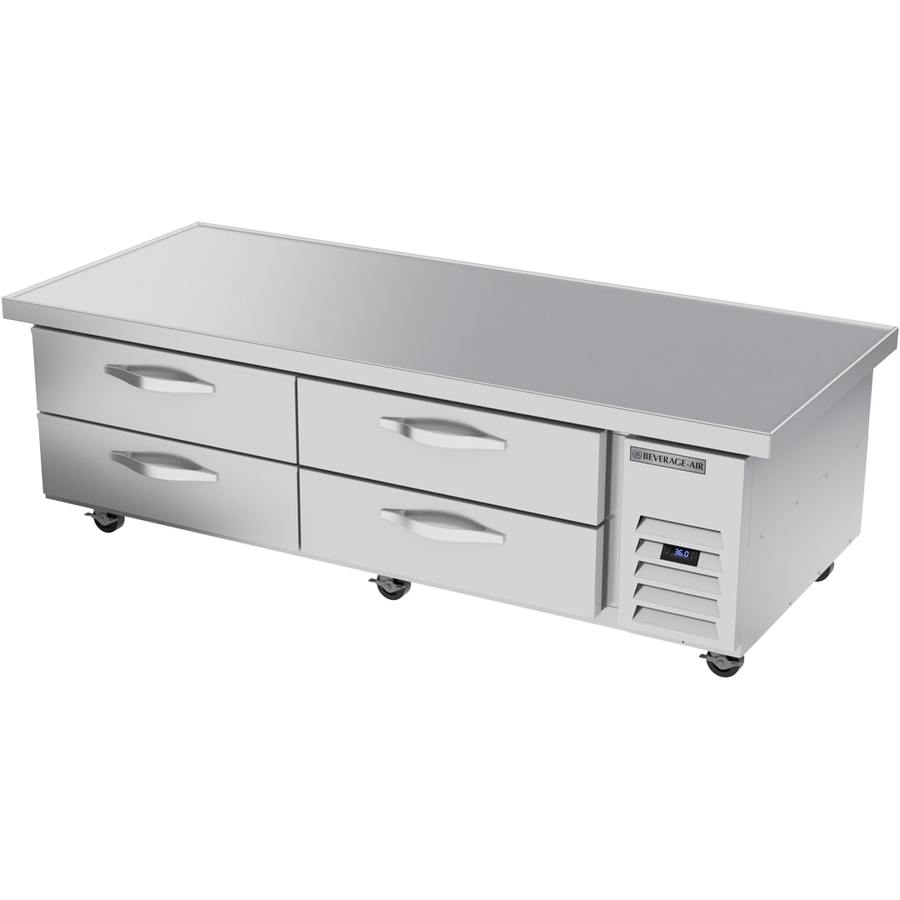 Beverage Air WTRCS72HC-76, 76" Four Drawer With Extended Top Chef Base Refrigerator