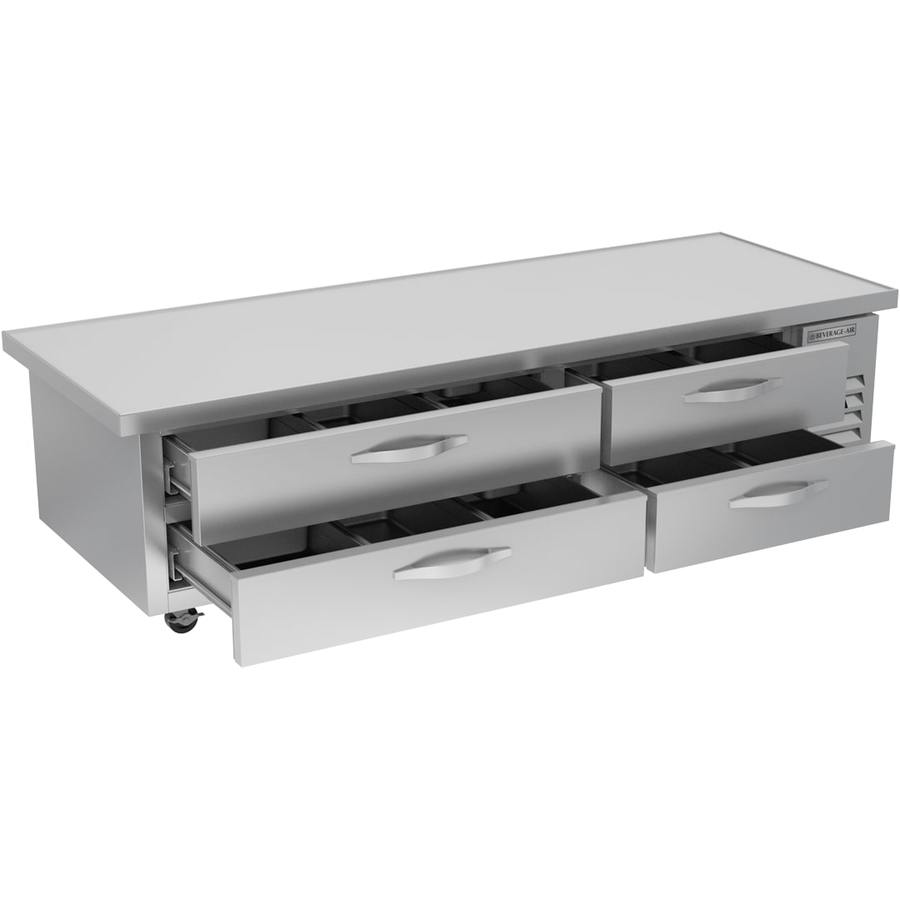 Beverage Air WTRCS84HC-89, 89" Four Drawer With Extended Top Chef Base Refrigerator