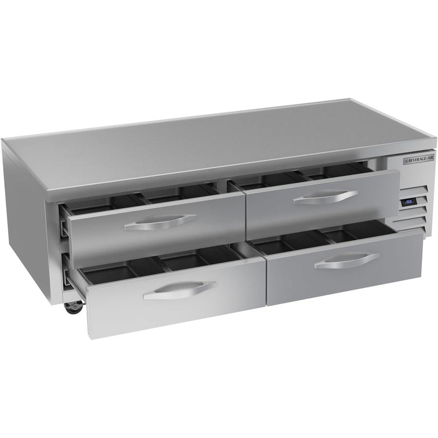 Beverage Air WTFCS72HC, 72" Four Drawer Chef Base Freezer