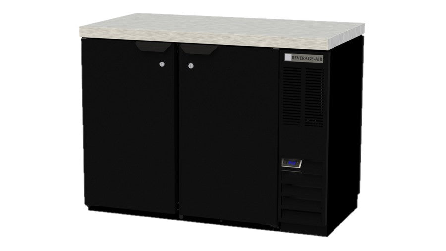 Beverage Air BB48HC-1-PT-B-27, 48" Solid Door Pass-Thru with Stainless Steel Top Back Bar Refrigerator