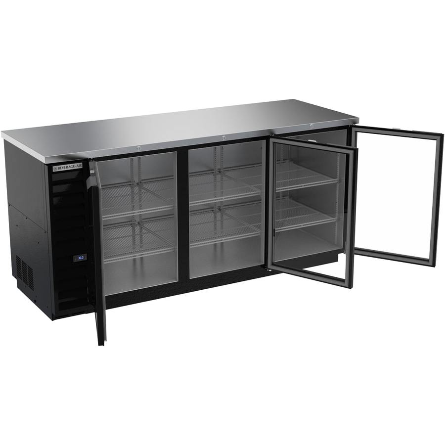 Beverage Air BB78HC-1-G-B, 79" Glass Door Back Bar Refrigerators