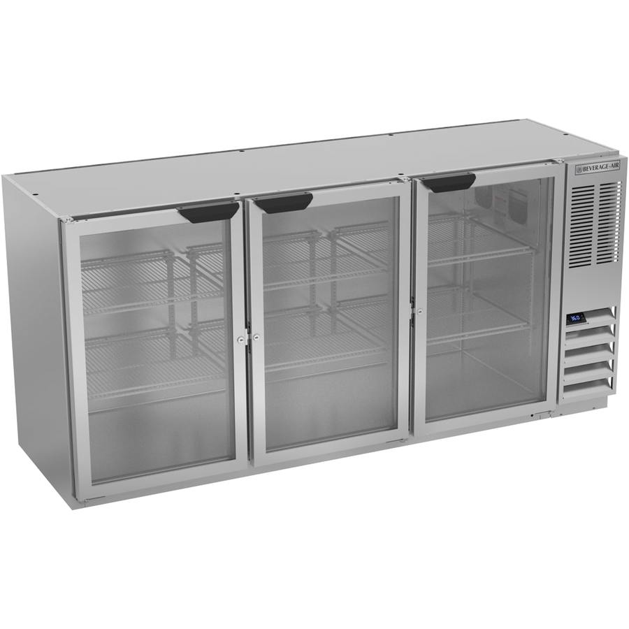Beverage Air BB72HC-1-G-B, 72" Glass Door Back Bar Refrigerator