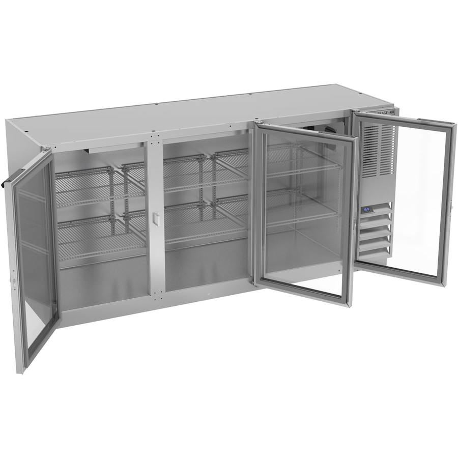 Beverage Air BB72HC-1-G-B, 72" Glass Door Back Bar Refrigerator