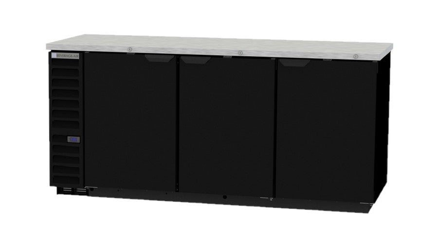 Beverage Air BB78HC-1-F-B, 79" Solid Door Back Bar Refrigerator