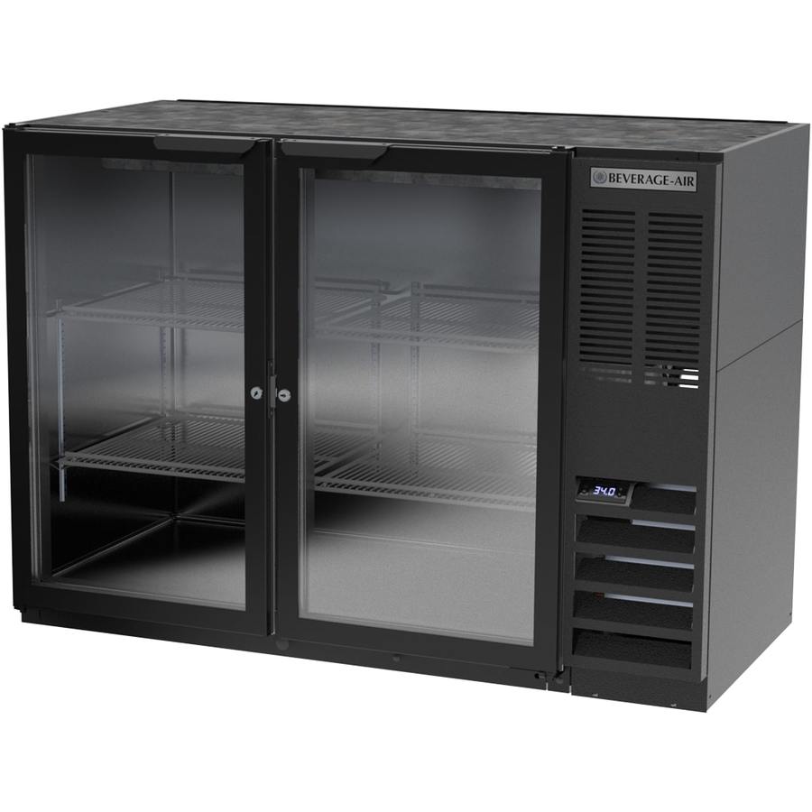 Beverage Air BB48HC-1-FG-B, 48" Glass Door Foot Rated Back Bar Refrigerator