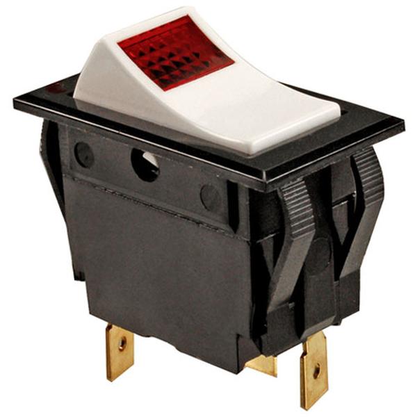 Star 2E-70411, Rocker Switch, Red Lighted, On/Off, 120 Volt