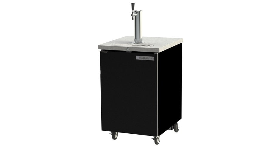 Beverage Air DD24HC-1-B, 24" Solid Door Single Tower With Faucet - Direct Draw Dispenser