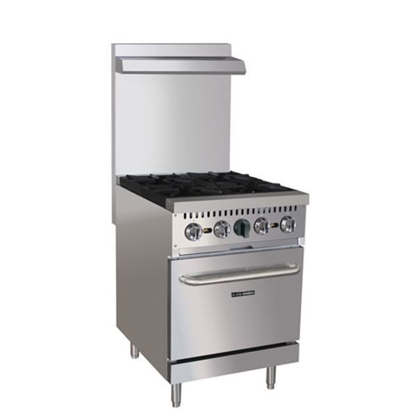 Black Diamond BDGR-24, 4 Burner Gas Range w/Oven