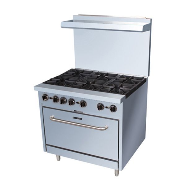 Black Diamond BDGR-36, 6 Burner Gas Range w/Oven