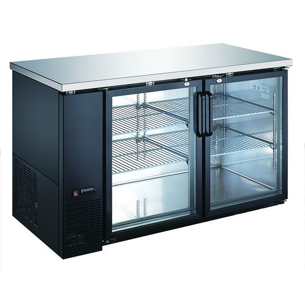U-Star USBB-5928G, 59" Wide Glass Door Back Bar Cooler