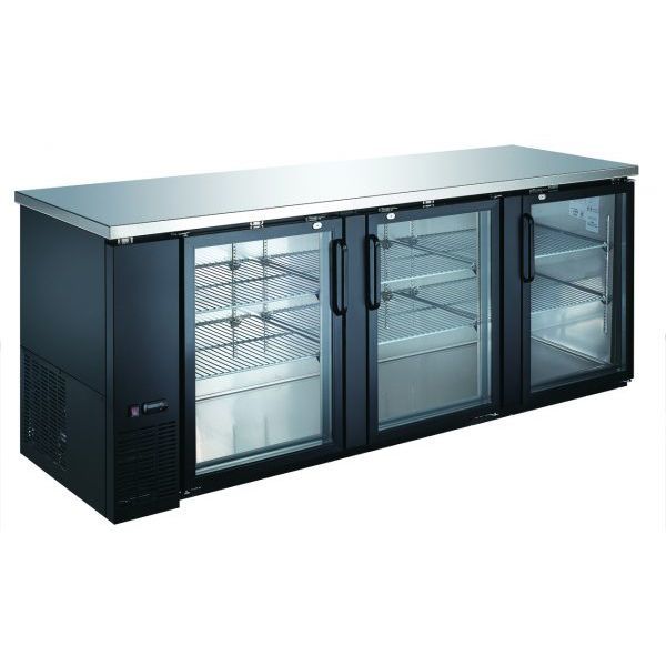 U-Star USBB-9028G, 90" Glass Door Back Bar Cooler