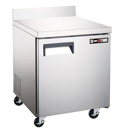 U-Star USWR-1D, 27" Solid Door Worktop Refrigerator