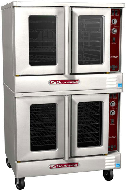 Southbend SLGS/22SC, 144,000 Btu Gas Double Deck Convection Oven w/ Solid State Controls (Standard Depth)