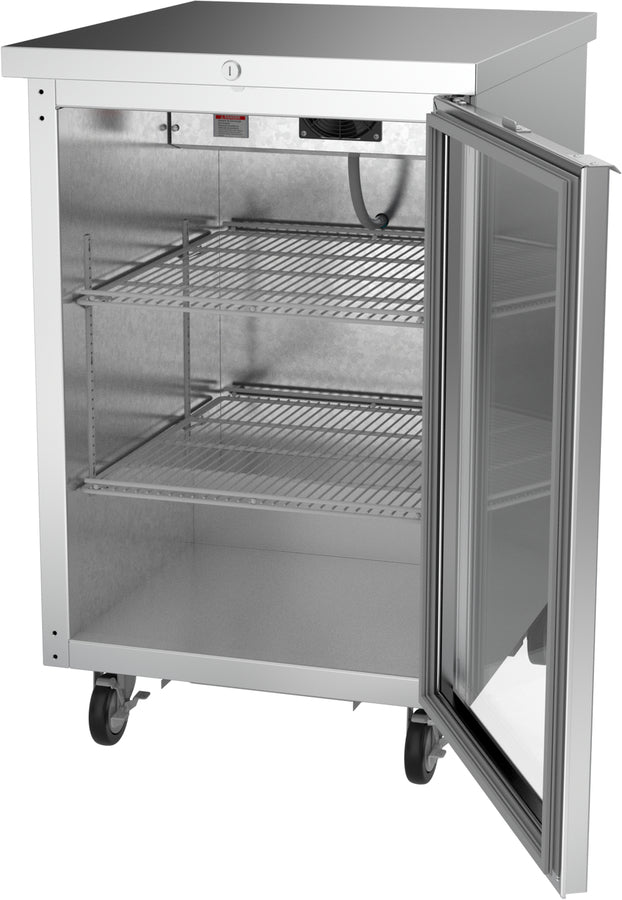 Beverage Air BB24HC-1-G-S, 24" Glass Door Back Bar in Stainless Steel
