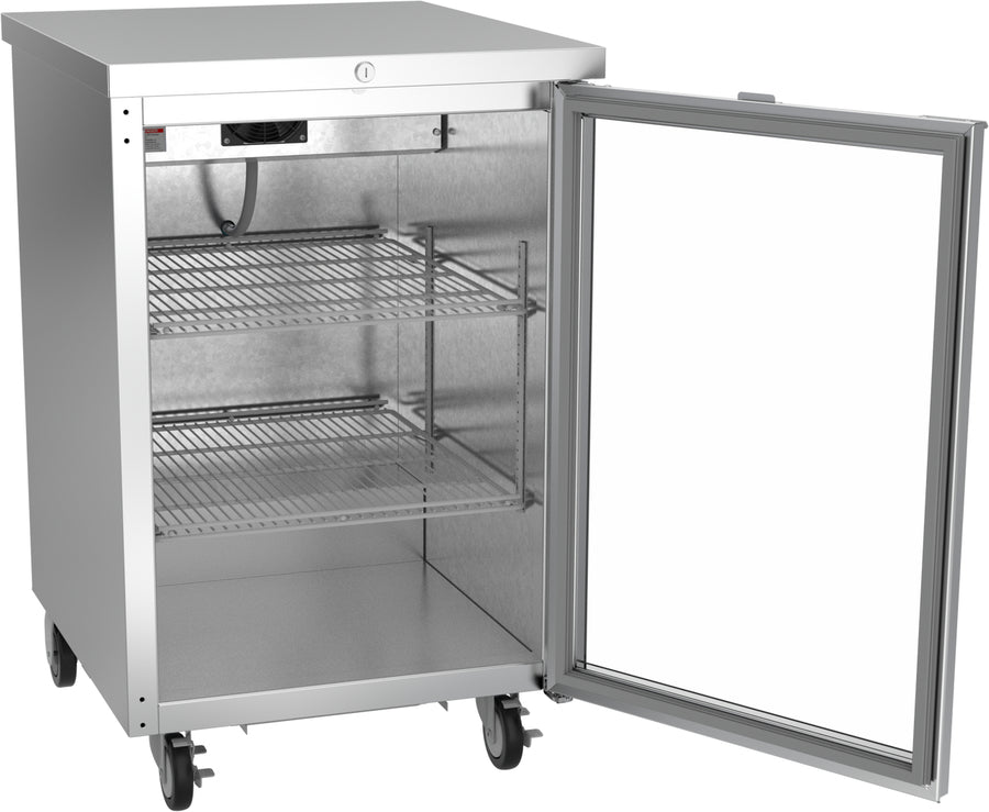 Beverage Air BB24HC-1-G-S, 24" Glass Door Back Bar in Stainless Steel