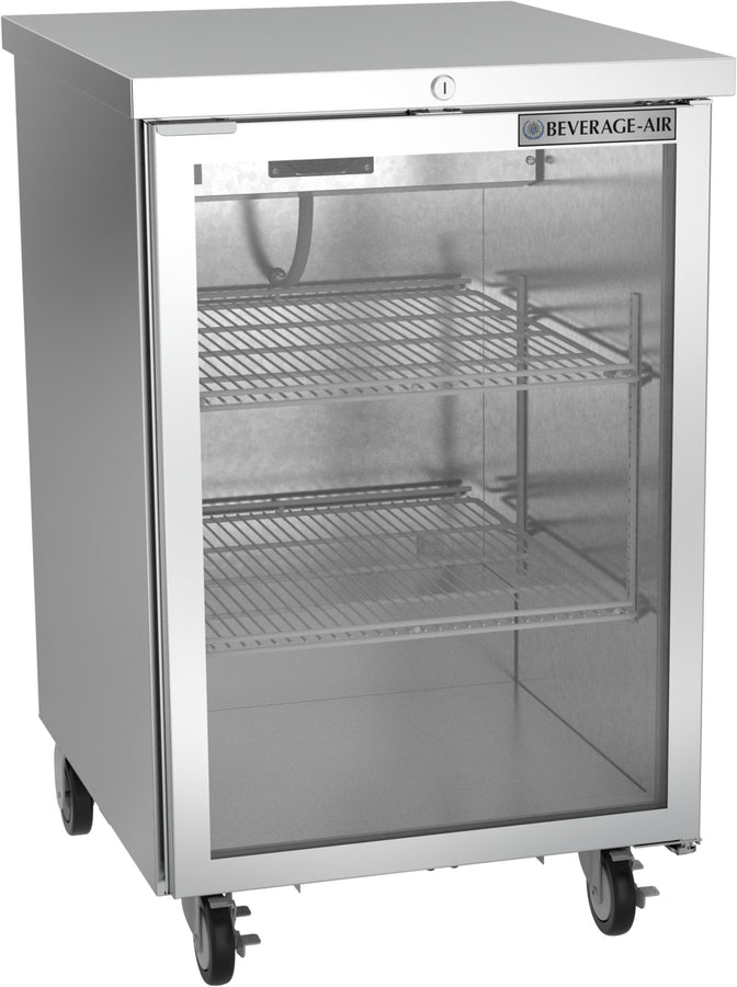 Beverage Air BB24HC-1-G-S, 24" Glass Door Back Bar in Stainless Steel
