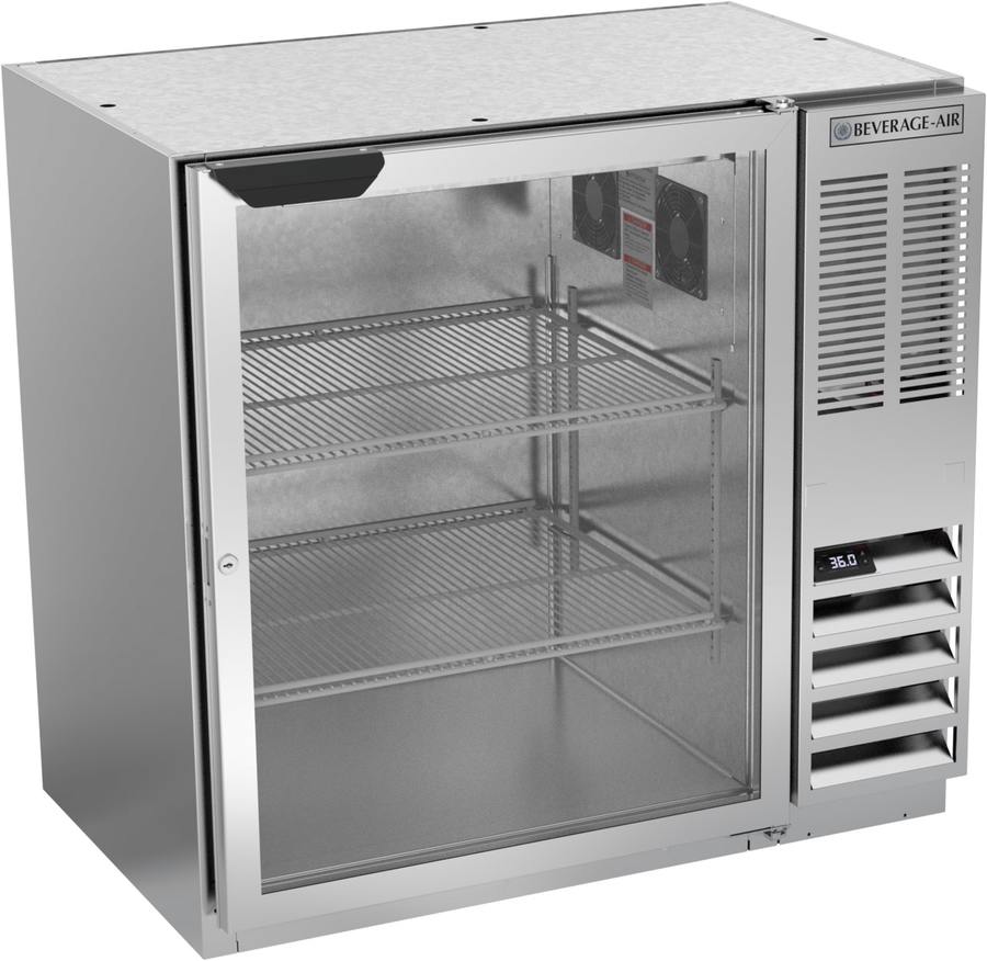 Beverage Air BB36HC-1-G-S, 36" Glass Door Back