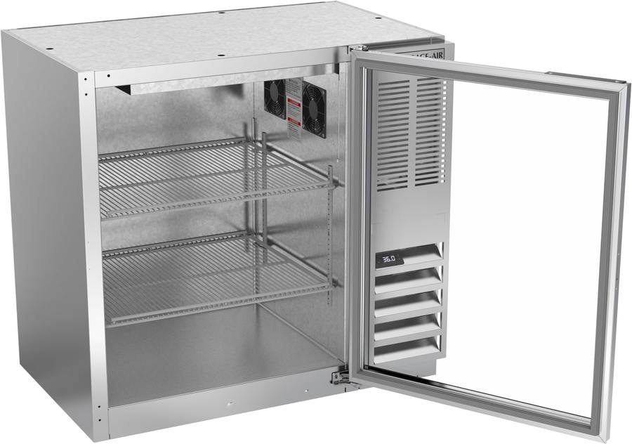 Beverage Air BB36HC-1-G-S, 36" Glass Door Back