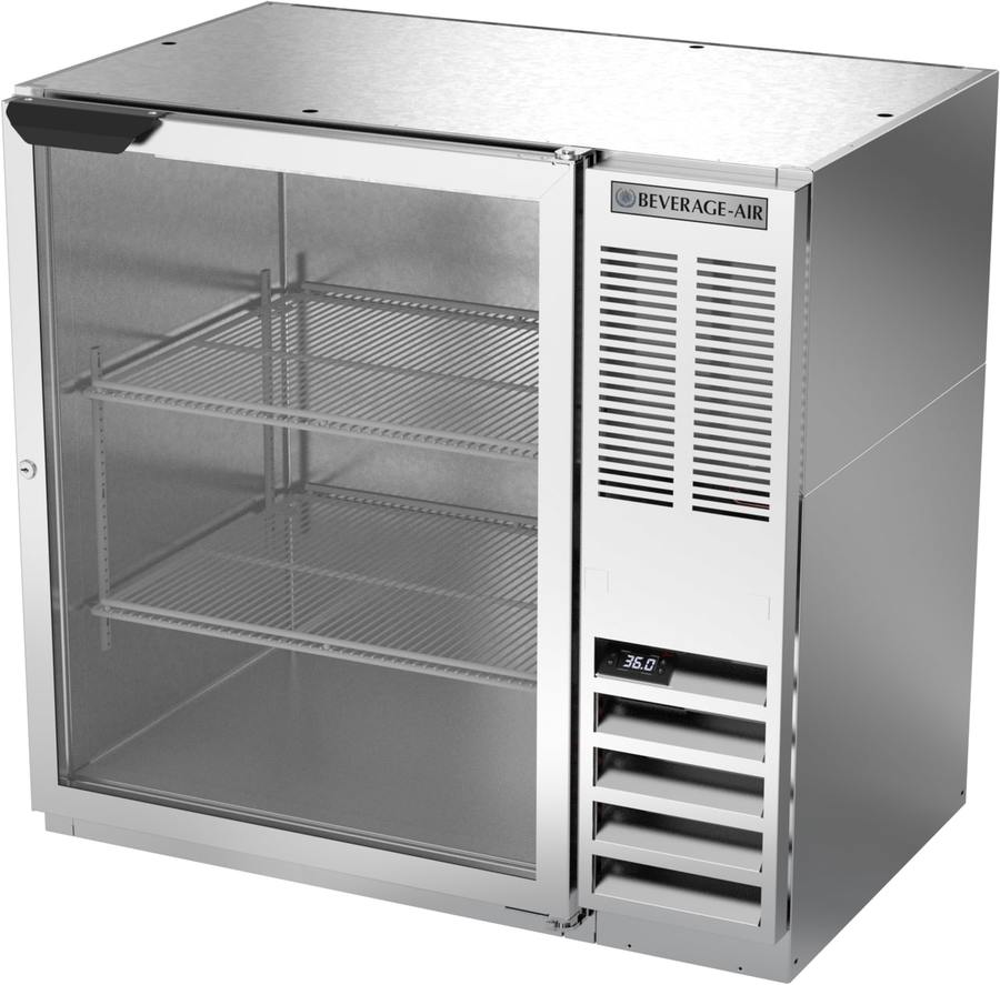 Beverage Air BB36HC-1-G-S, 36" Glass Door Back