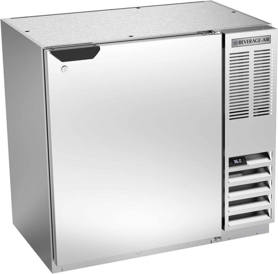 Beverage Air BB36HC-1-S, 36" Solid Door Back Bar in Stainless Steel