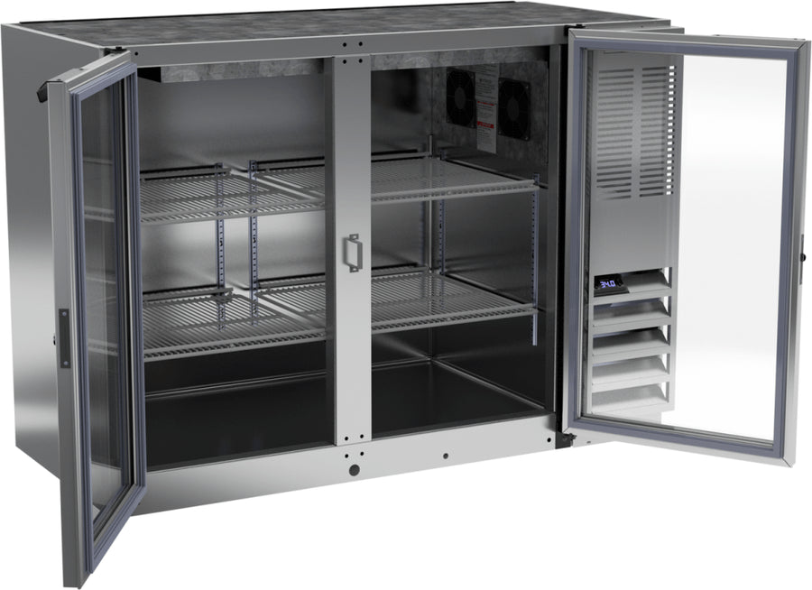 Beverage Air BB48HC-1-G-S, 48" Glass Doors Back Bar in Stainless Steel