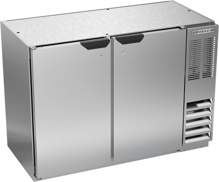 Beverage Air BB48HC-1-S, 48" Solid Doors Back Bar in Stainless Steel
