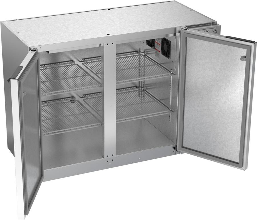 Beverage Air BB48HC-1-S, 48" Solid Doors Back Bar in Stainless Steel