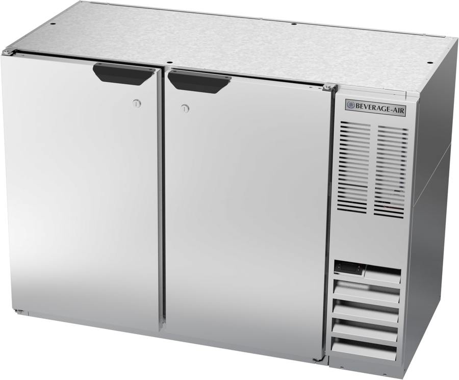 Beverage Air BB48HC-1-S, 48" Solid Doors Back Bar in Stainless Steel