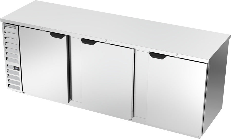 Beverage Air BB94HC-1-S, 94" Solid Doors Back Bar in Stainless Steel