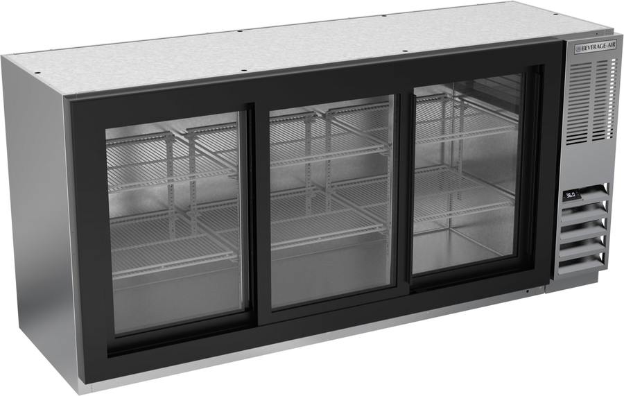 Beverage Air BB72HC-1-GS-S, 72" Sliding Glass Doors Back Bar in Stainless Steel